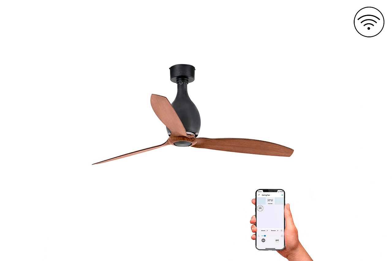 Потолочный вентилятор Mini Eterfan Black Matt Wood DC Smart (32028WPFAR)