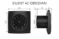 Вытяжной осевой вентилятор Silent 4C Obsidian (133908)