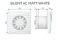 Вытяжной осевой вентилятор Silent 4C Matt White (133907)