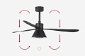 Люстра вентилятор Amelia L Cone Led Black DC Smart 33761WP-23FAR