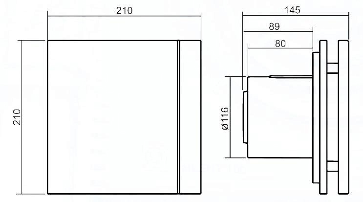 Вытяжной бытовой вентилятор SILENT-200 CZ DESIGN-3C (5210604000)