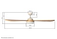 Светодиодная люстра вентилятор с пультом DREAMFAN Cocos LED DC 132 50004-1DC