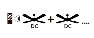 Подключение нескольких потолочных вентиляторов DREAMFAN c DC-двигателем к одному пульту ДУ