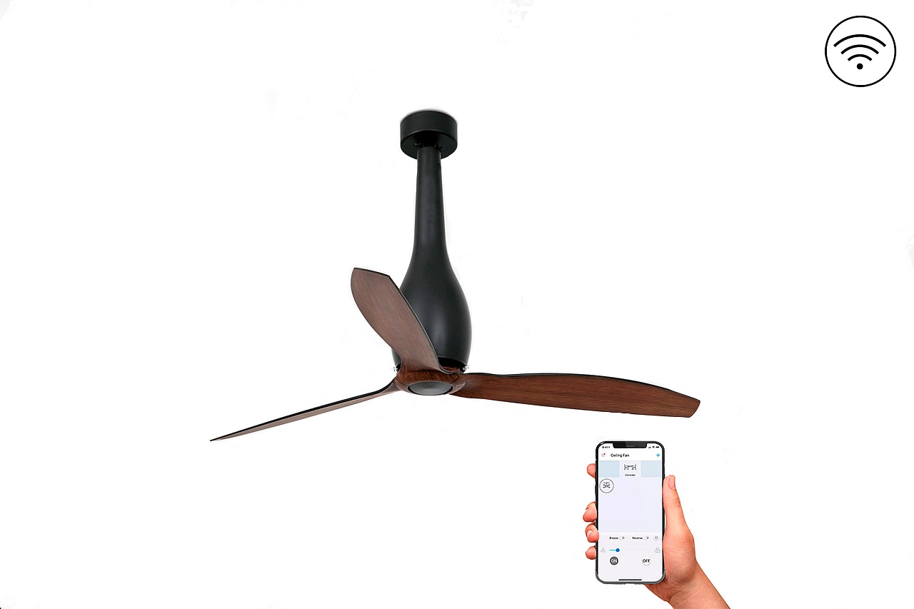 Потолочный вентилятор Eterfan Black Matt Wood DC Smart (32004WPFAR)