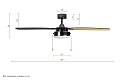 Люстра вентилятор DREAMFAN Fusion Black Chrome 132 50132-1DFN
