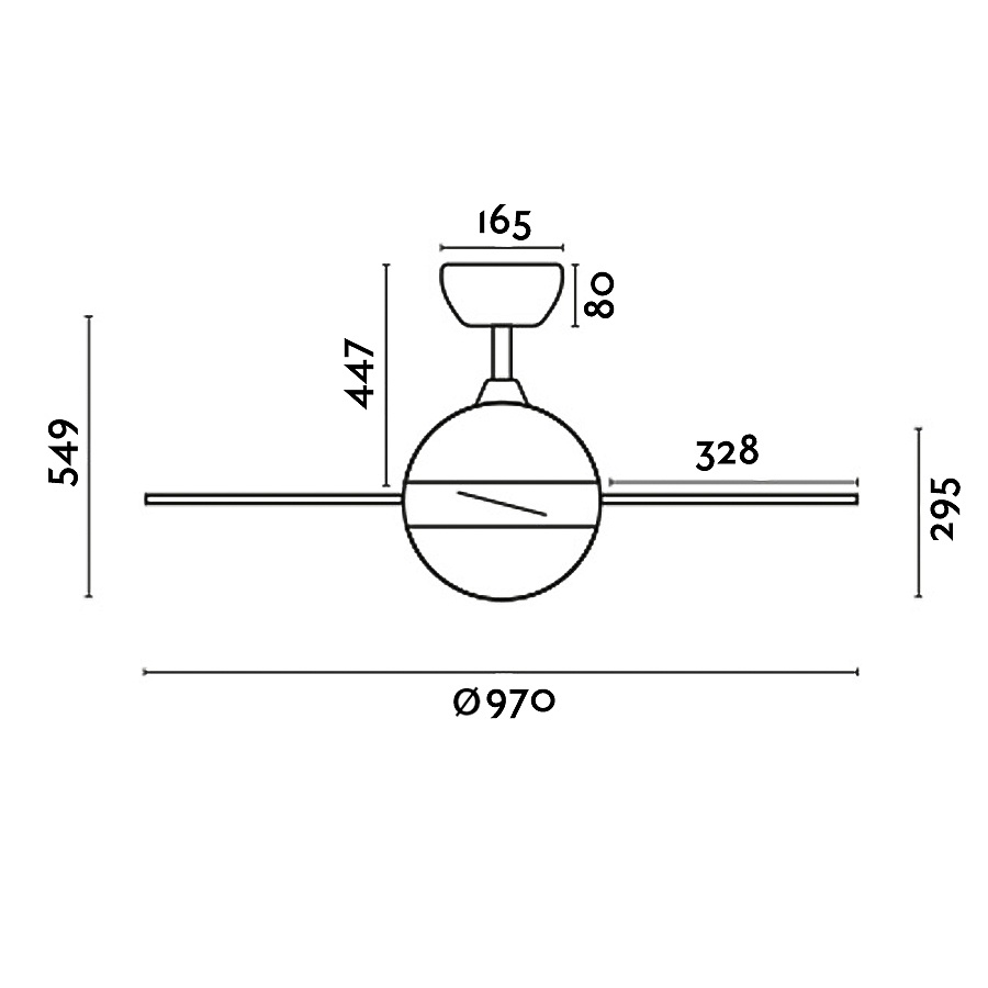 Люстра-вентилятор Hvar Led White DC Smart (34300WPFAR)