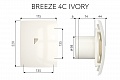 Вытяжной осевой вентилятор Breeze 4C Ivory (133962)
