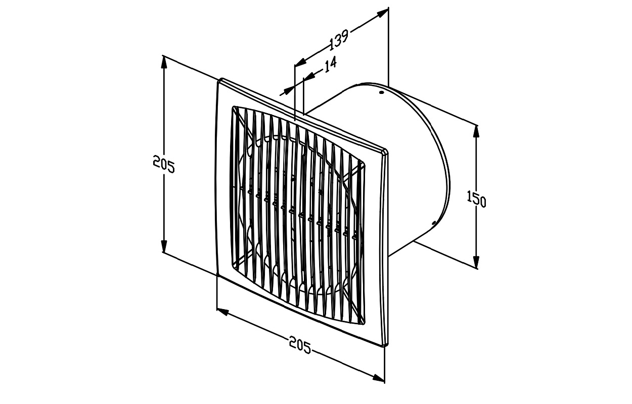 Вытяжной осевой вентилятор Evo Decor 150 LL (11303ARI)