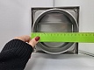 Выход стенной уличный 150 мм квадратный из нержавеющей стали с автоматическим жалюзи (136099)