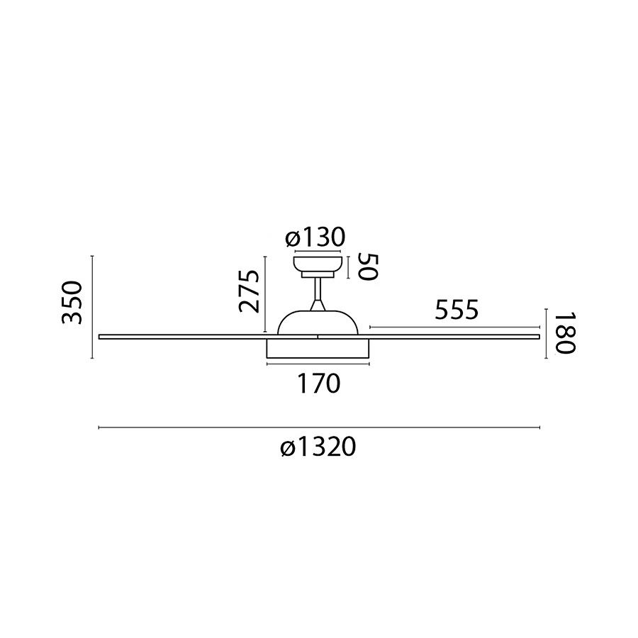 Люстра-вентилятор Polaris Led White DC Smart (33346WPFAR)