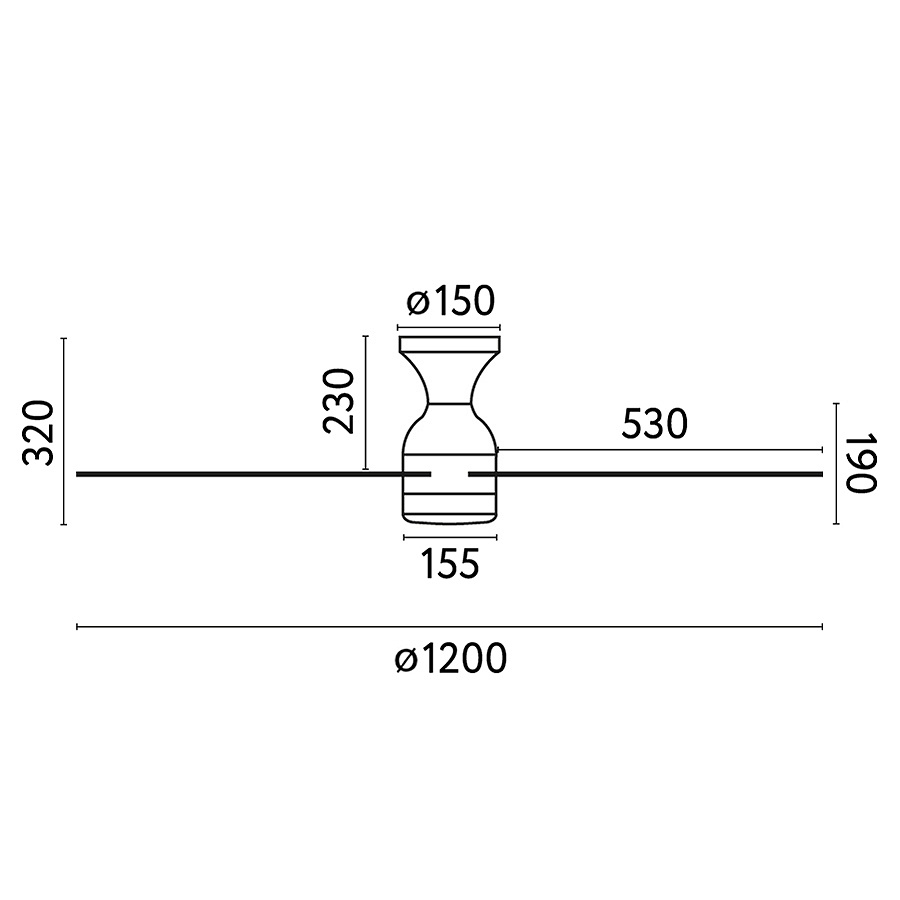 Люстра-вентилятор Fraser Led White DC Smart (33756WPFAR)