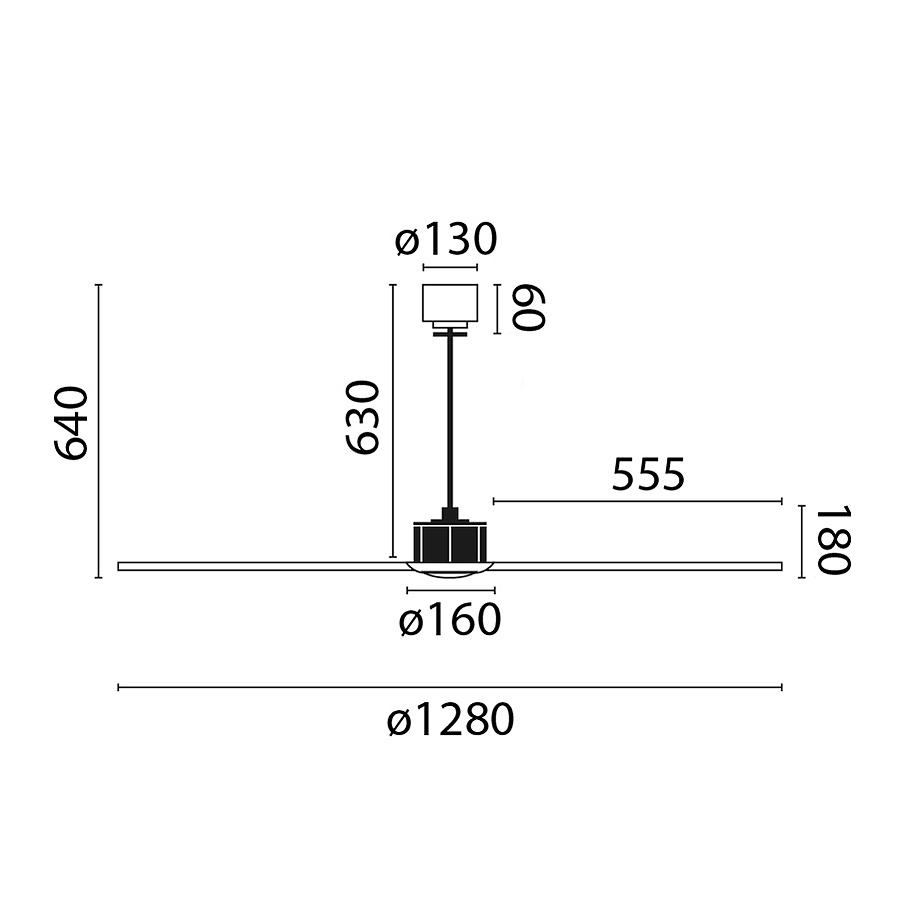 Люстра-вентилятор Just Fan Led Black Matt DC Smart 32100WP-10FAR