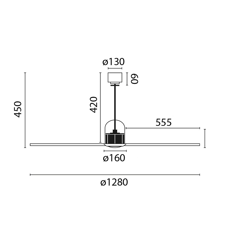 Потолочный вентилятор Deco Fan Chrome Trans DC Smart 33394DWPFAR