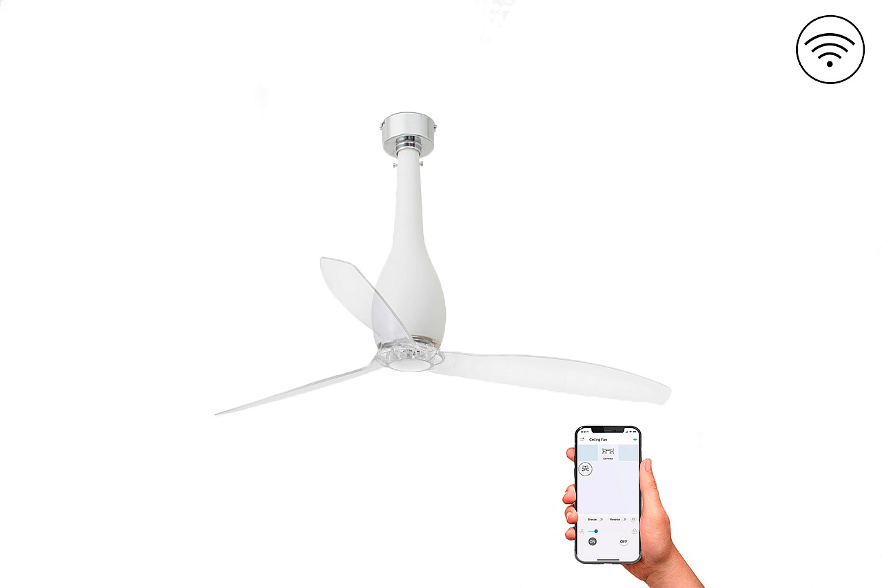 Потолочный вентилятор Eterfan White Matt Transparent DC Smart (32001WPFAR)