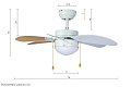 Люстра вентилятор DREAMFAN Smart White 76 50075-1DFN
