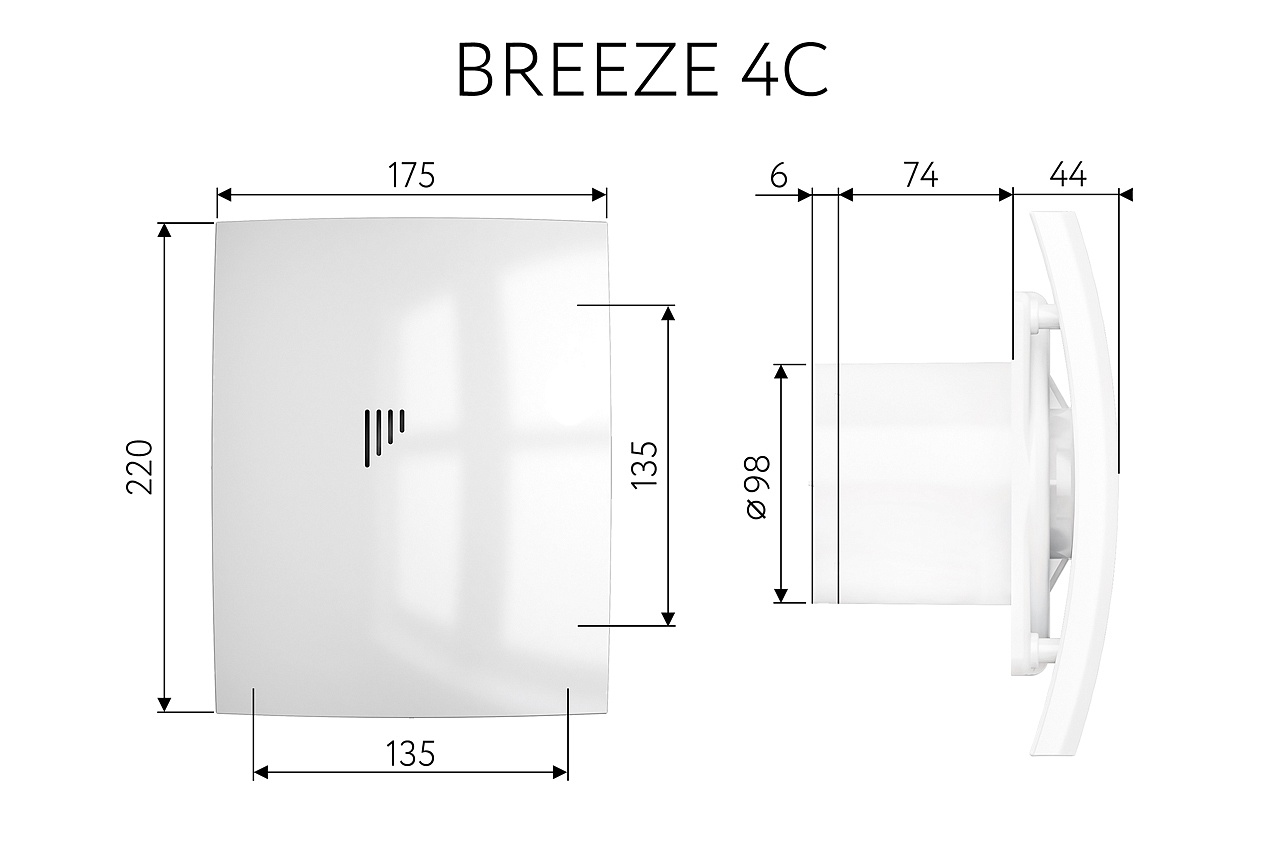 Вытяжной осевой вентилятор Breeze 4C (133961)
