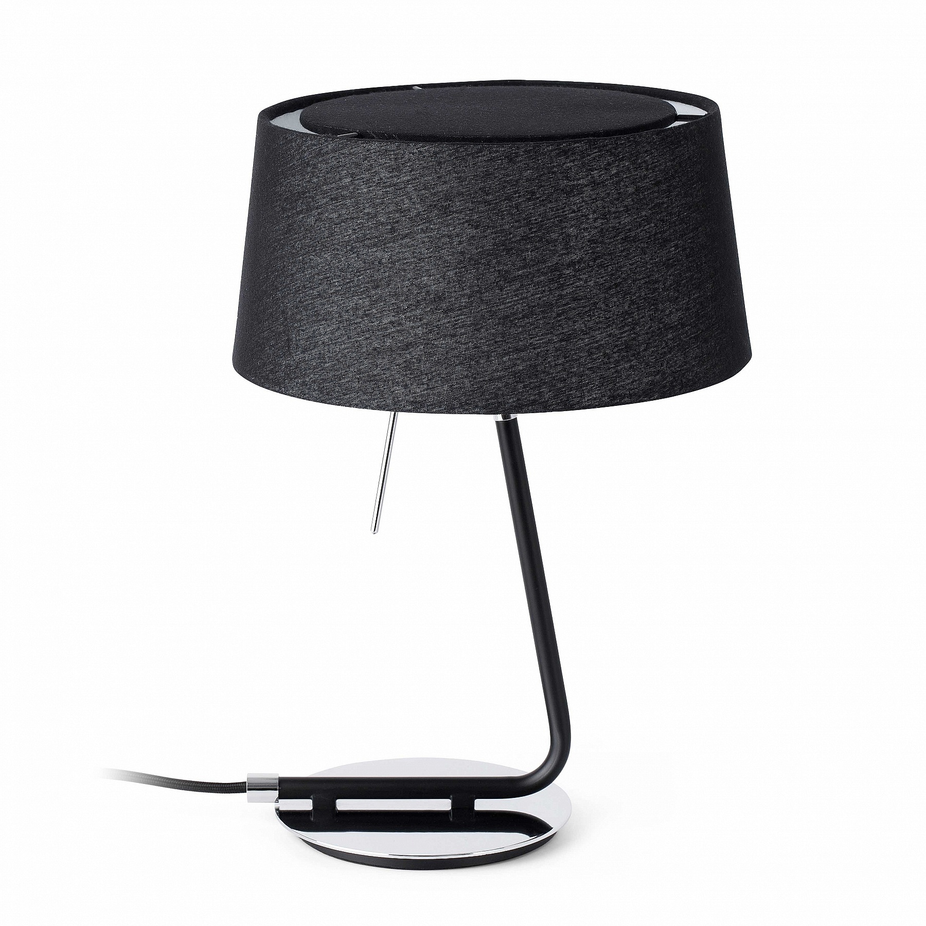 Лампа настольная Hotel chrome+black (29947FAR)