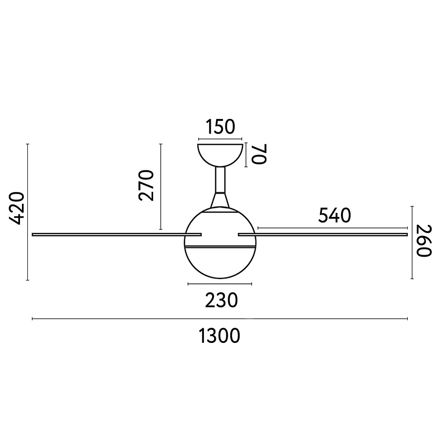 Люстра-вентилятор Izaro Led DC Smart 33514WPFAR