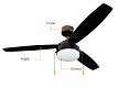 Люстра вентилятор DREAMFAN Fusion Black Chrome RC 132 (90208DFN)