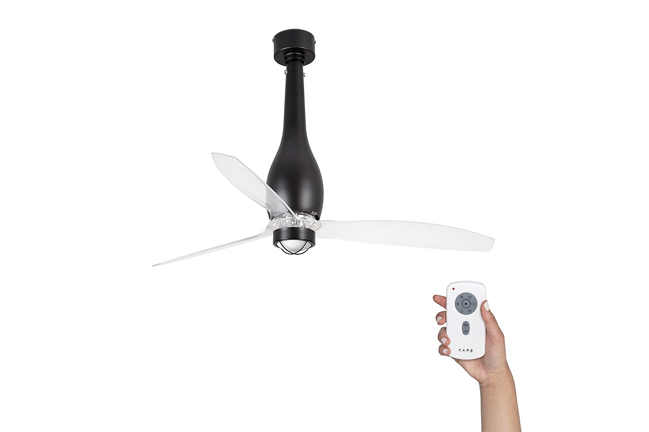 Люстра-вентилятор Eterfan Led Black Matt Trans DC (32003-10FAR)