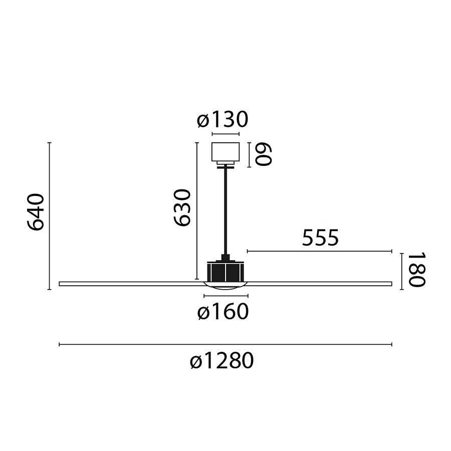 Люстра-вентилятор Just Fan Led Black Wood DC (33395-10FAR)