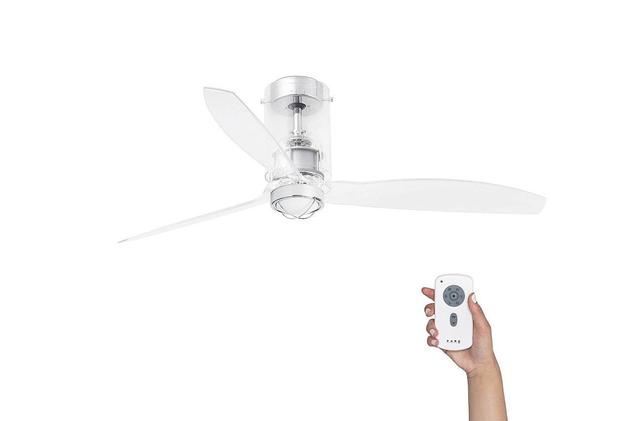 Люстра-вентилятор Mini Tube Fan Led Transporent DC (33393-9FAR)