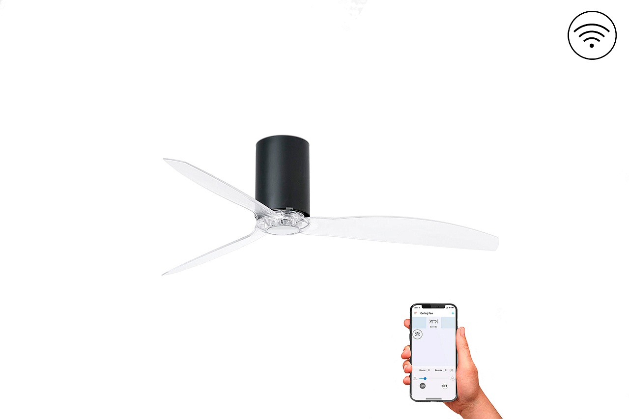 Потолочный вентилятор Mini Tube Fan Black Matt Trans DC Smart (32041WPFAR)