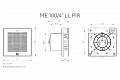 Вытяжной бытовой бесшумный вентилятор Punto Evo ME 100/4 LL T PIR (11263VRT)