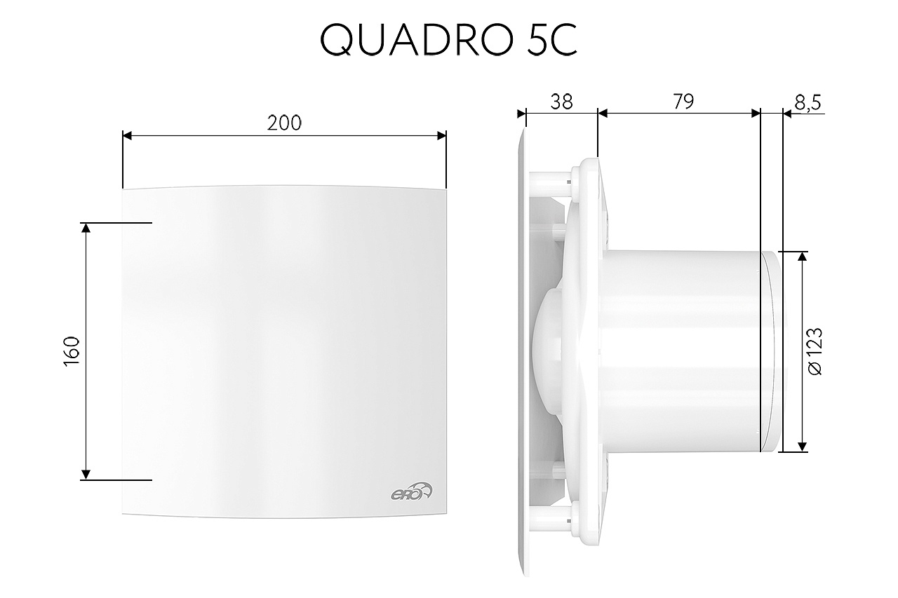 Вытяжной осевой вентилятор Quadro 5C (133869)