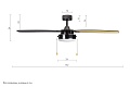 Люстра вентилятор DREAMFAN Fusion Black Chrome RC 132 (90208DFN)