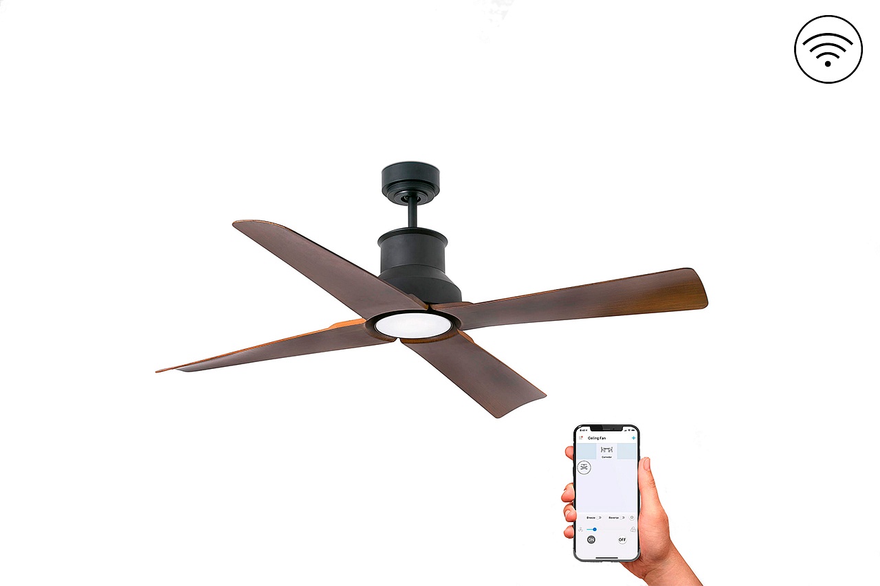 Люстра-вентилятор Winche Led Black Wood DC Smart (33481WP-7FAR)