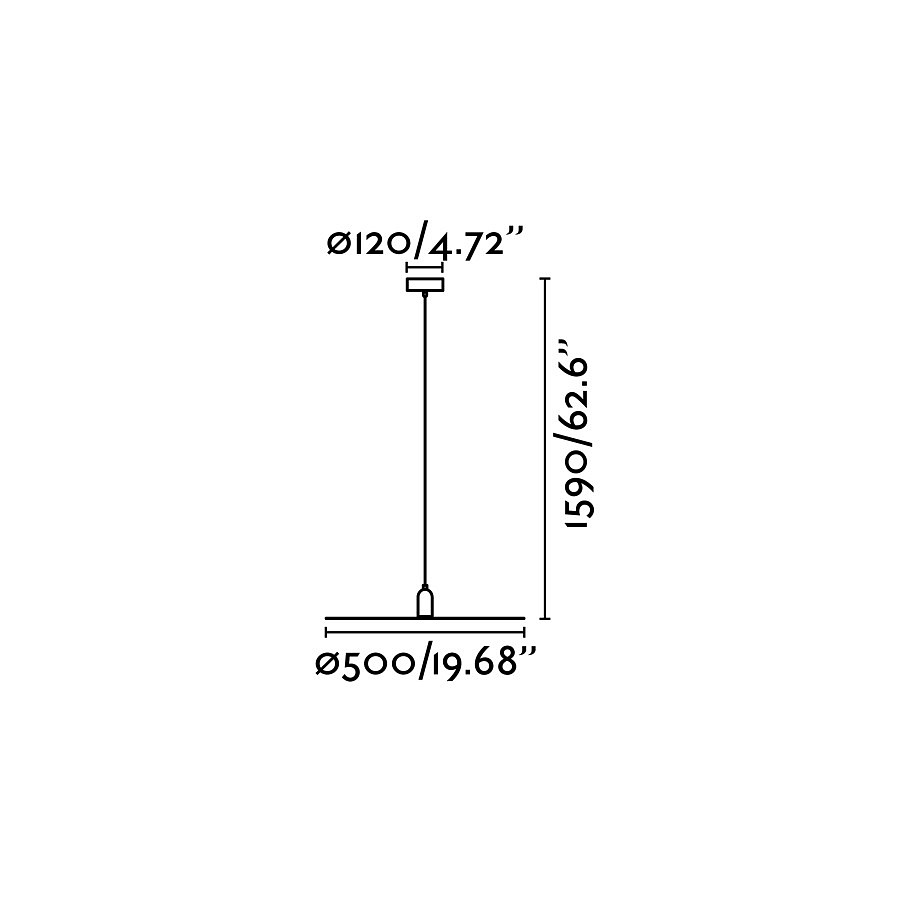 Подвесной светильник Plat black (68145FAR)