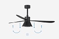 Люстра вентилятор Amelia L Cone Led Black DC Smart 33761WP-23FAR