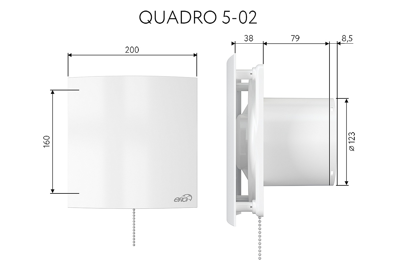 Вытяжной осевой вентилятор Quadro 5-02 (133871)