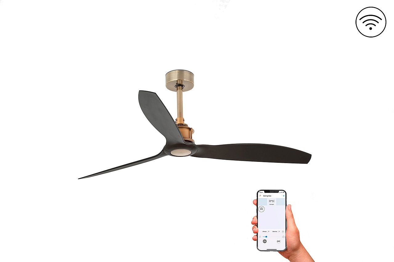 Потолочный вентилятор Just Fan Old Gold Black DC Smart (33417WPFAR)